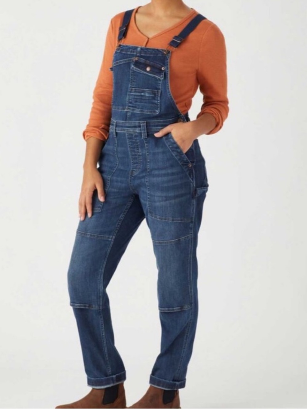 Duluth Trading Co Double Flex Denim Overalls Dark Wash Mx29 - Picture 8 of 8